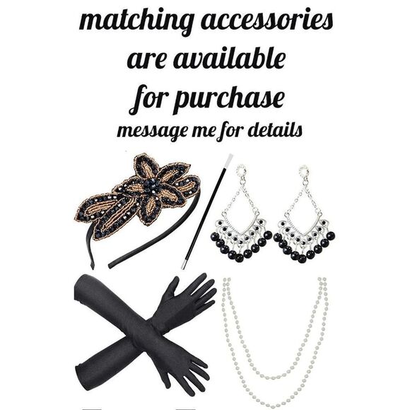 ✨ Art Deco Flapper Great Gatsby Roaring 1920s Retro Gold Sequin Dress SIZE M NWT - Picture 11 of 11